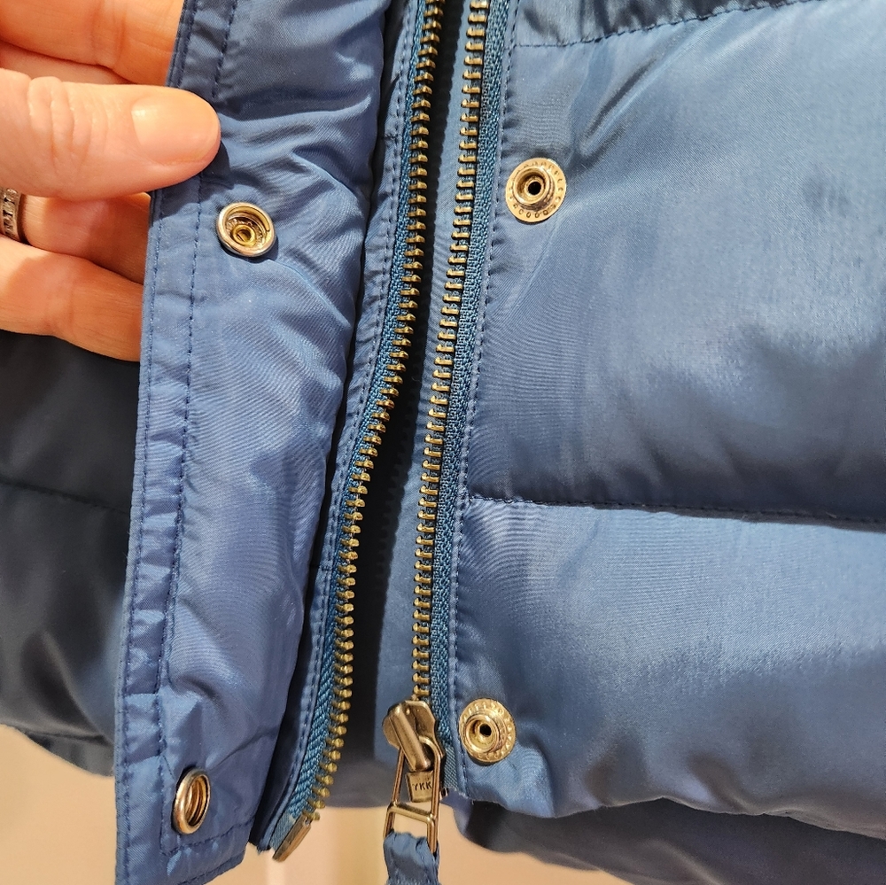 J Crew down puffer vest, Small, blue - Picture 6 of 8